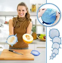 Useful Microwave Safe  Reusable Silicone Stretch Lids Flexible Covers-thumb2