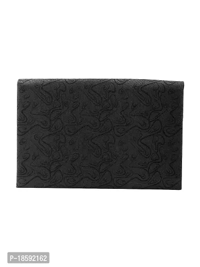 Designer Black Artificial Leather Textured Card Holder For Men-thumb4