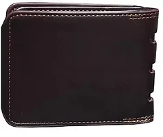 Designer Brown Artificial Leather Two Fold Wallet For Men-thumb2