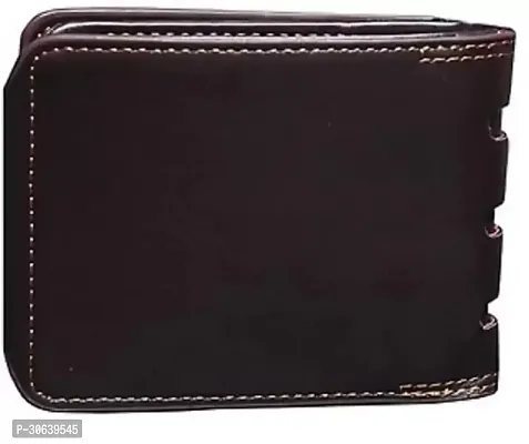 Designer Brown Artificial Leather Two Fold Wallet For Men-thumb3