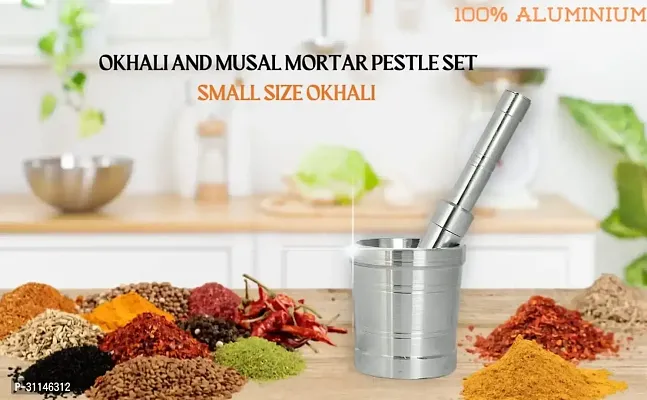 Durable Aluminium Mortar and Pestle Set For Kitchen-thumb2