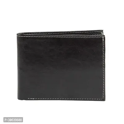 Designer Black Artificial Leather Two Fold Wallet For Men-thumb0