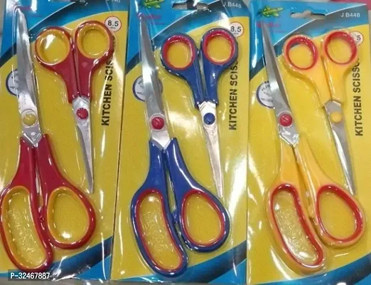 Set of 6 Kitchen scissors - 3 Big (8 Inches) scissors and 3 small (5 inches)Scissors