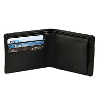 Designer Black Artificial Leather Two Fold Wallet For Men-thumb1