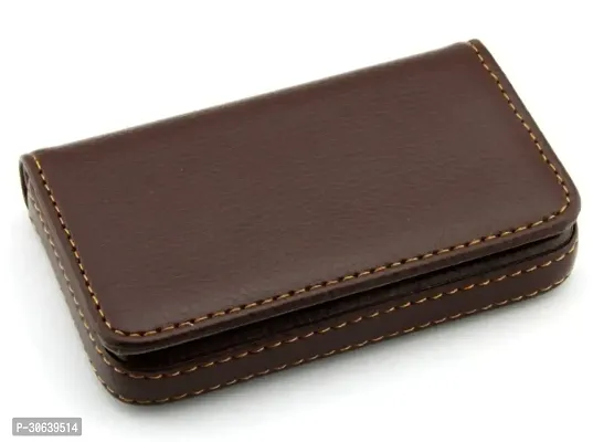 Designer Brown Leather Card Holder For Men-thumb0