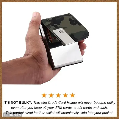 Designer Silver Metal Card Holder For Men-thumb2