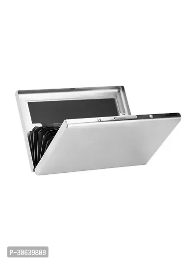 Designer Silver Artificial Leather Card Holder For Men-thumb5