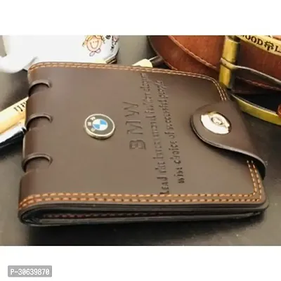 Designer Brown Artificial Leather Two Fold Wallet For Men-thumb0