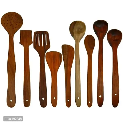 Trendy Wooden Cooking Spoons Pack Of 9-thumb0