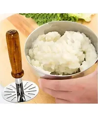 Useful Stainless Steel Potato Vegetable Potato Baby Food Pav Bhaji Masher-thumb1