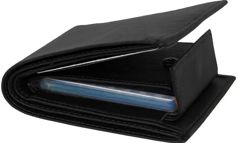 Designer Rexine Solid Two Fold Wallet For Men