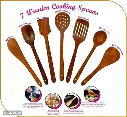 Wooden Cooking Spoons, Set Of 7-thumb0