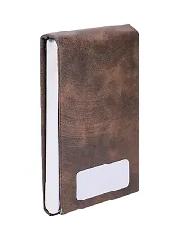 Designer Brown Artificial Leather Textured Card Holder For Men-thumb2