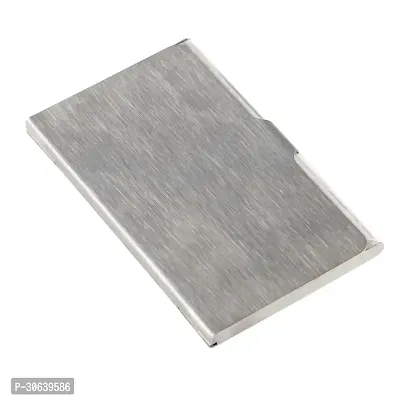 Designer Silver Metal Card Holder For Men-thumb0