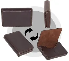 Designer Brown Leather Card Holder For Men-thumb3