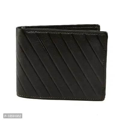 Designer Black Artificial Leather Solid Two Fold Wallet For Men