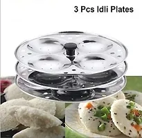 Useful Metal 12 Cavities Idli Making Stand Idli Stand-Pack Of 3 Idli Plates-thumb3