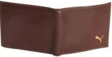 Designer Brown Artificial Leather Two Fold Wallet For Men-thumb1