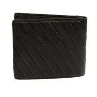 Designer Black Artificial Leather Solid Two Fold Wallet For Men-thumb3