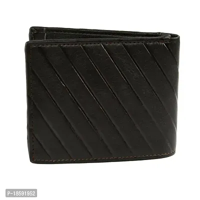 Designer Black Artificial Leather Solid Two Fold Wallet For Men-thumb4