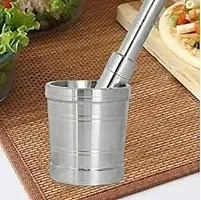 Metal Okhli Musalkichen Masher Mortar And Pestle-thumb2