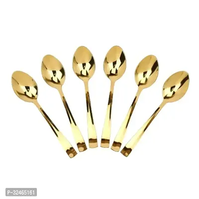 6 Pieces Golden Premium Spoons For Kitchen-thumb0