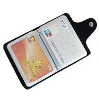 Designer Black Artificial Leather Card Holder For Men-thumb1