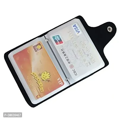 Designer Black Artificial Leather Card Holder For Men-thumb2