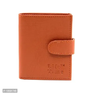 Designer Tan Artificial Leather Solid Card Holder For Men-thumb0