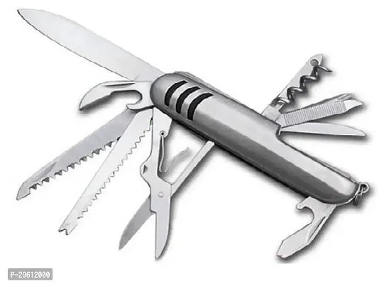 Multipurpose 11 in 1 Stainless Steel Swiss Pocket Knife Set-thumb0