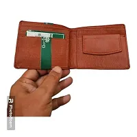 Designer Brown Artificial Leather Two Fold Wallet For Men-thumb2