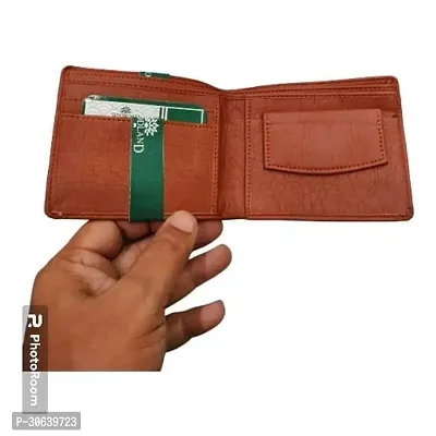 Designer Brown Artificial Leather Two Fold Wallet For Men-thumb3