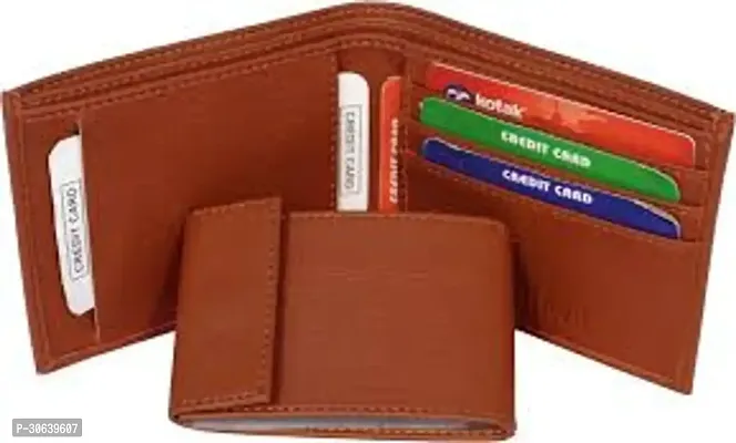 Designer Brown Leather Two Fold Wallet For Men