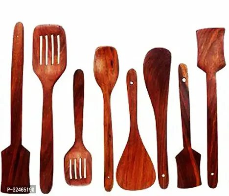 Set Of 8 Wooden Cooking Utensil Set