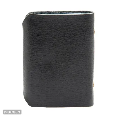 Designer Black Artificial Leather Card Holder For Men-thumb2