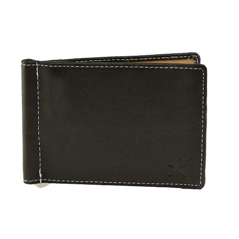 Designer Artificial Leather Solid Two Fold Wallet For Men