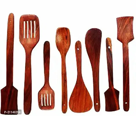 Durable Wooden Cooking Spoon Pack Of 8