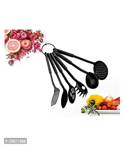 Trendy Carbon Black Kitchen Spatulas Set Of 6-thumb3