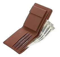 Designer Brown Artificial Leather Two Fold Wallet For Men-thumb2