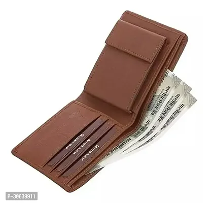 Designer Brown Artificial Leather Two Fold Wallet For Men-thumb3