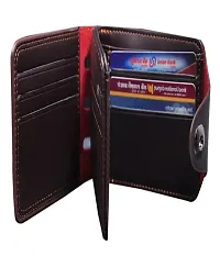 Designer Brown Artificial Leather Two Fold Wallet With Belt For Men Pack Of 2-thumb2