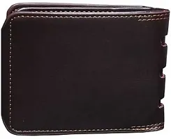 Designer Brown Artificial Leather Two Fold Wallet For Men-thumb2