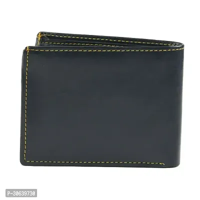 Designer Black Artificial Leather Two Fold Wallet For Men-thumb3