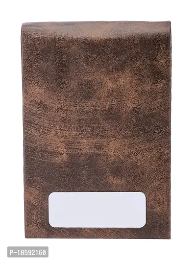 Designer Brown Artificial Leather Textured Card Holder For Men-thumb2