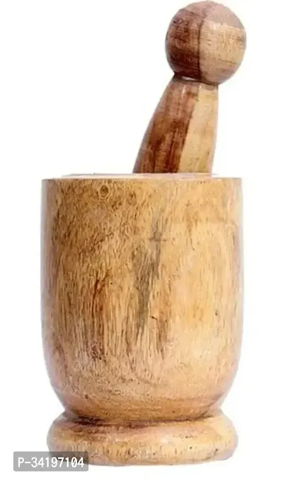 Trendy Wooden Mortar Pestle Set-thumb0