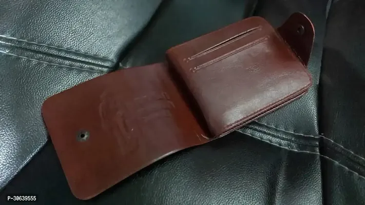 Designer Brown Artificial Leather Two Fold Wallet For Men-thumb4