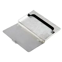 Designer Silver Metal Solid Card Holder For Men-thumb2