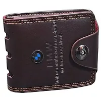 Designer Brown PU Solid Two Fold Wallet For Men-thumb1