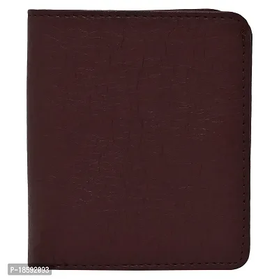 Designer Brown Artificial Leather Solid Two Fold Wallet For Men