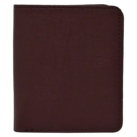 Designer Artificial Leather Solid Two Fold Wallet For Men